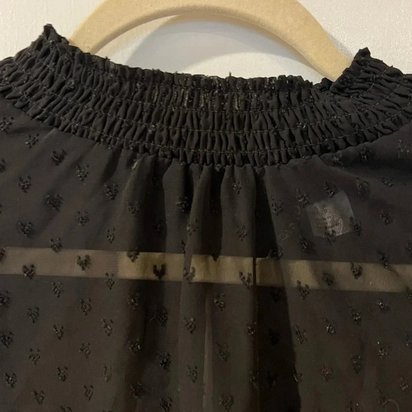H&M Divided Sheer Black Women’s Blouse Size 0 Witchy - Picture 3 of 8